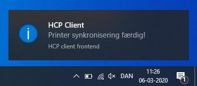Synkronisering er færdig